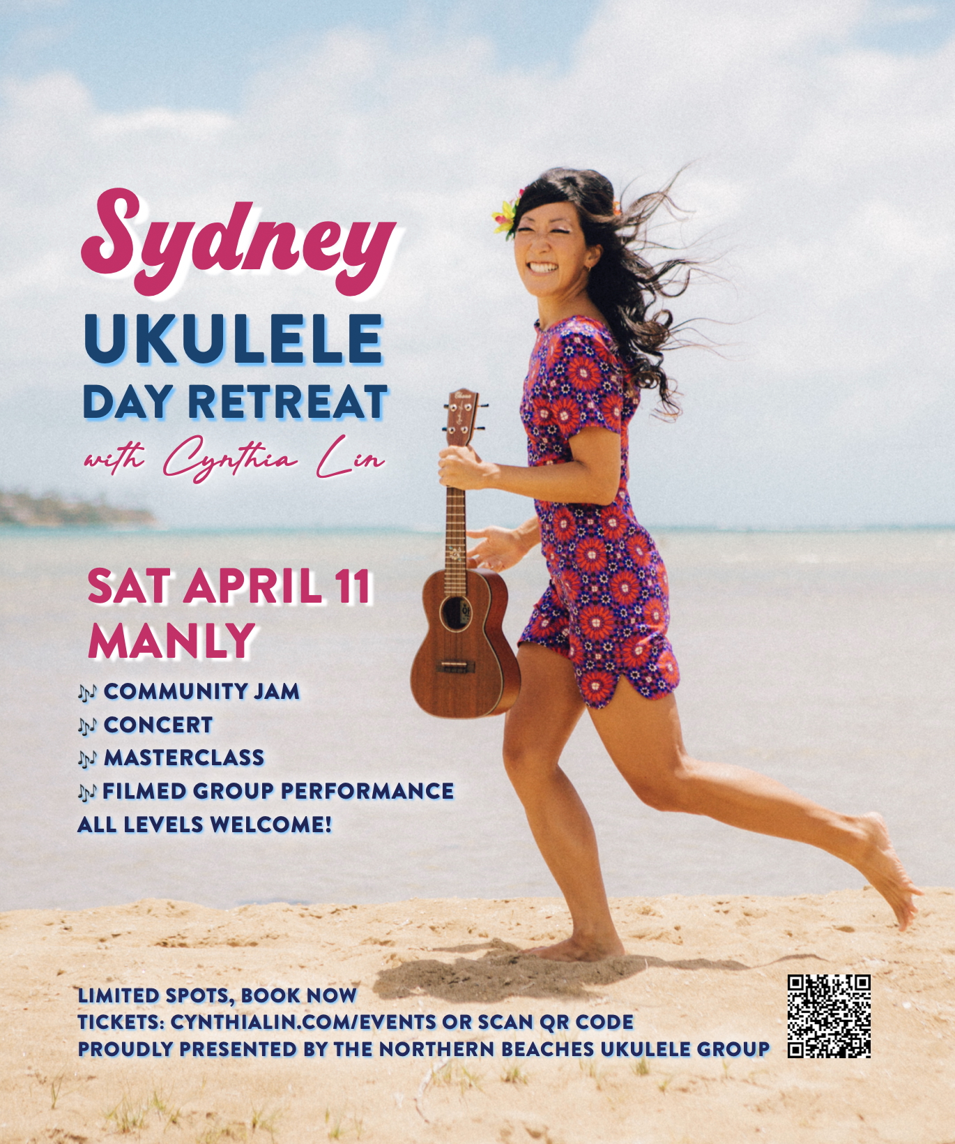 Cynthia Lin tour dates 2026 Sydney Ukulele Day Retreat